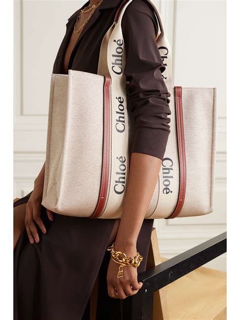 chloe woody tote bag